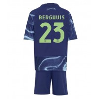 Ajax Steven Berghuis #23 Bortedraktsett Barn 2025-26 Kortermet (+ Korte bukser)